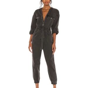Blank NYC Charcoal Denim Jumpsuit